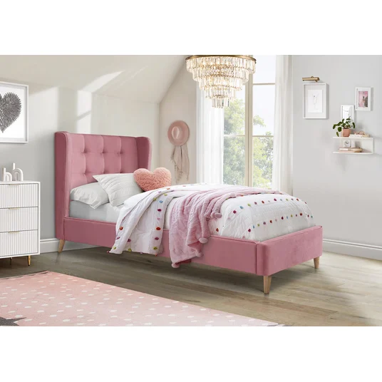 Voodi ESTELLA 90 cm, roosa