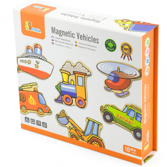 Puidust magnetite komplekt Viga Toys Vehicles