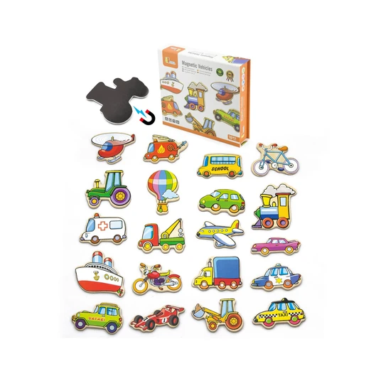 Puidust magnetite komplekt Viga Toys Vehicles
