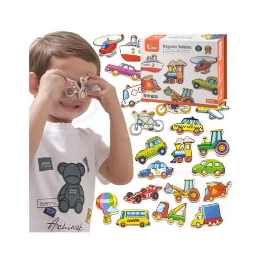 Puidust magnetite komplekt Viga Toys Vehicles
