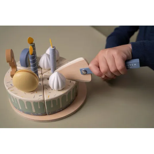 Little Dutch - Puidust sünnipäevatort, sinine