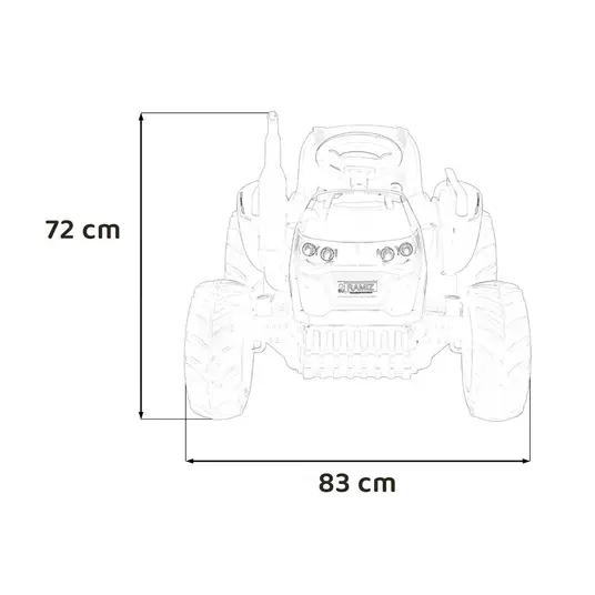 Laste elektriline traktor Grow 1804, roosa