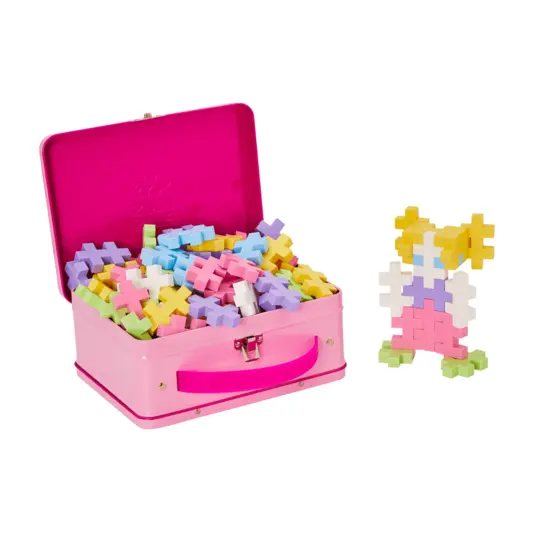 Plus Plus Bricks big Metal pink suitcase 70 pieces 3275 DANTE