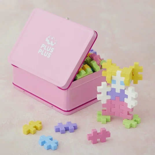 Plus Plus Bricks big Metal pink suitcase 70 pieces 3275 DANTE