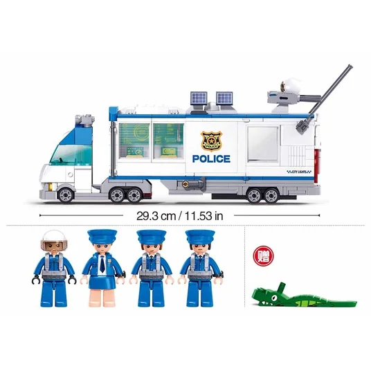Konstruktorius Sluban specialus vadavimo policijos automoblis M38-B1219, plastikas