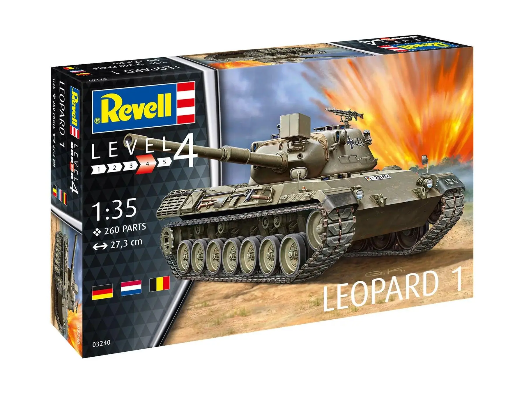 Revell Leopard 1 plastmasas tanka modelis