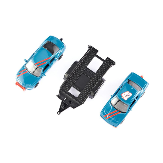 SIKU Dodge Charger su Dodge Challenger SRT Racing ir priekaba, 1:55
