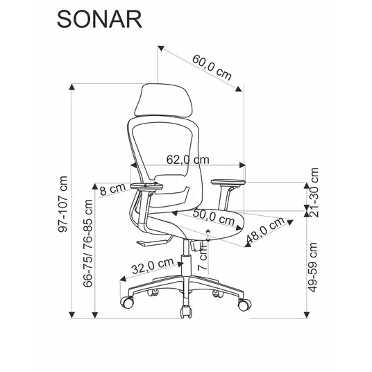 SONAR office chair, black