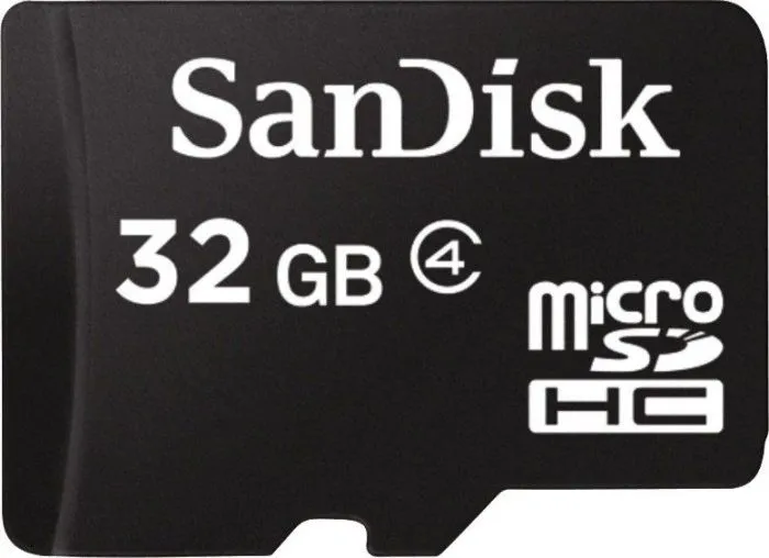 SanDisk microSDHC 32GB + SD adapteris