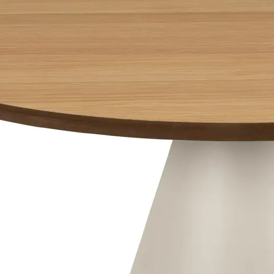 Soli coffee table, Top oak veneer matt, Base steel matt grey, Ø65x43 cm