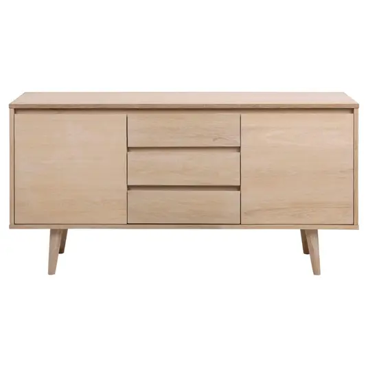 Nagano sideboard, Top oak veneer white pigm, Base oak white pigment, 150x40x75 cm