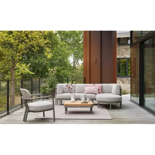 Lauko baldų komplektas Maui Corner Sofa, pilkos spalvos