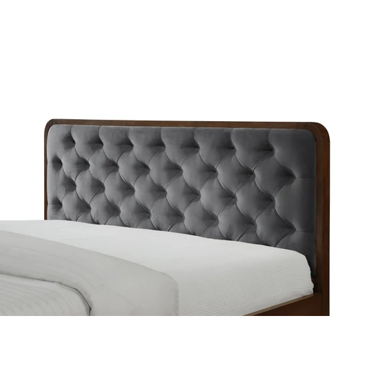 CASSIDY 140 bed, grey / walnut
