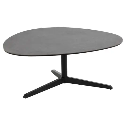 Barnsley coffee table, Top ceramic black Fairba., Base steel matt black, 100x95x41 cm
