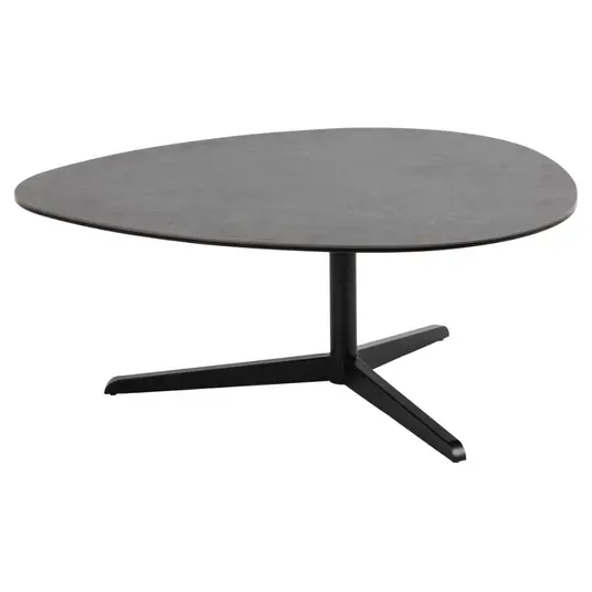 Barnsley coffee table, Top ceramic black Fairba., Base steel matt black, 100x95x41 cm