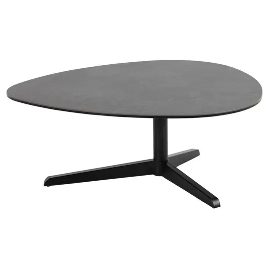 Barnsley coffee table, Top ceramic black Fairba., Base steel matt black, 84x77x34 cm