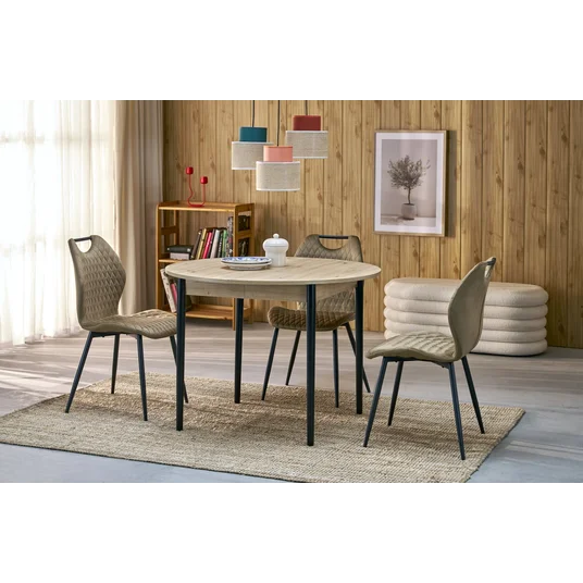 PIVOT extension table top - artisan oak, legs - black