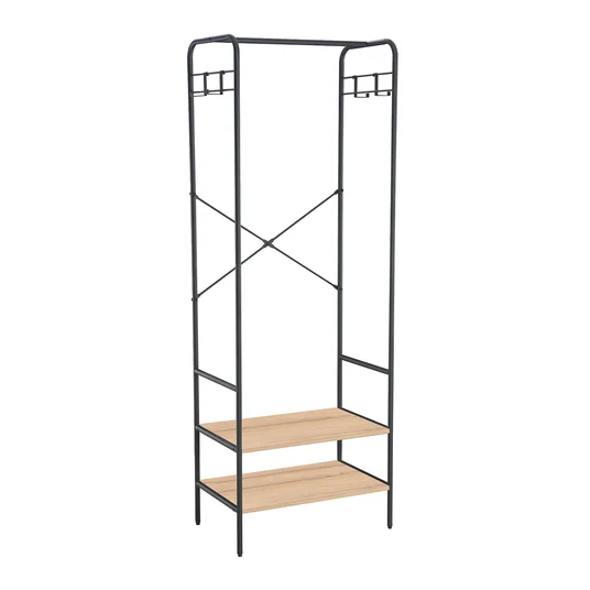 Hallway self HANNES 64x40xH180cm, rustic melamine