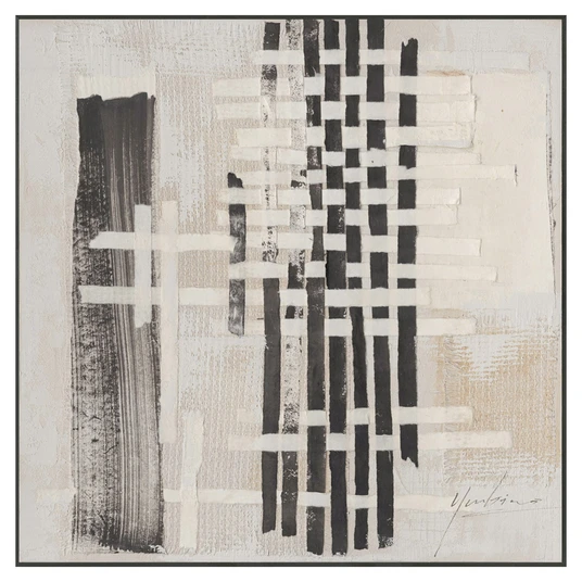 Painting with frame 80x80cm, abstract pattern