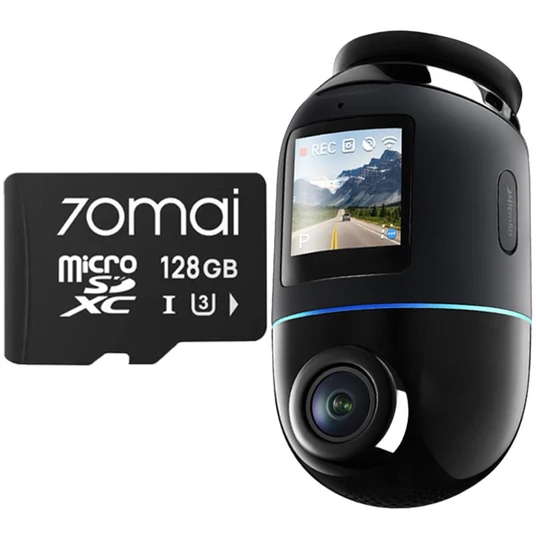 70mai Omni X800 4K Czerwona + karta 70mai SD 128GB - BIGBOX.LT