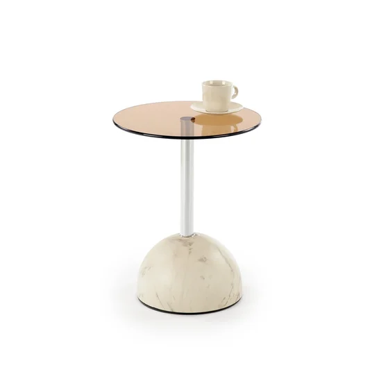 ARIANA c.table, beige marble / amber