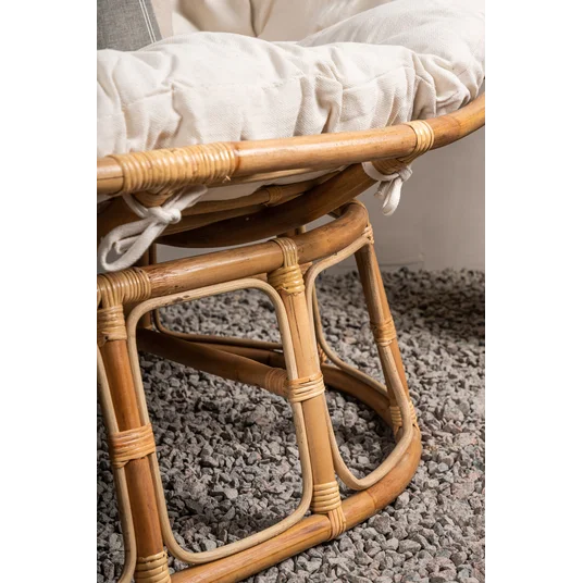 Mamasan Rattan Love Seat Nature - Double - balta pagalvėlės - Ersätter 2107-101
