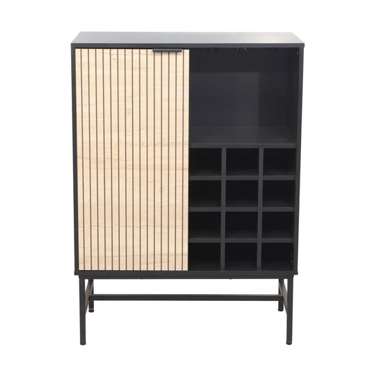 Cabinet HELVE with wine rack 80x40xH110cm, melamine