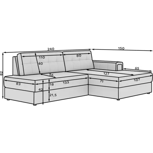 Stūra dīvāns Blezalt, zaļš