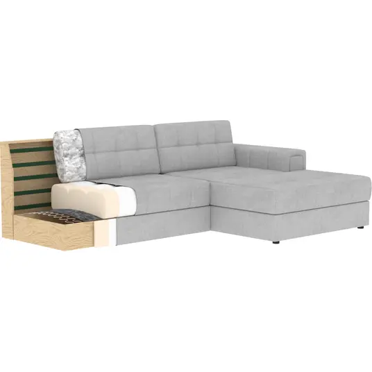 Stūra dīvāns Blezalt, zaļš