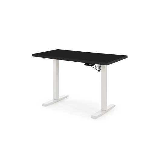 B/54 desk with adjustable height, top - black, frame - white