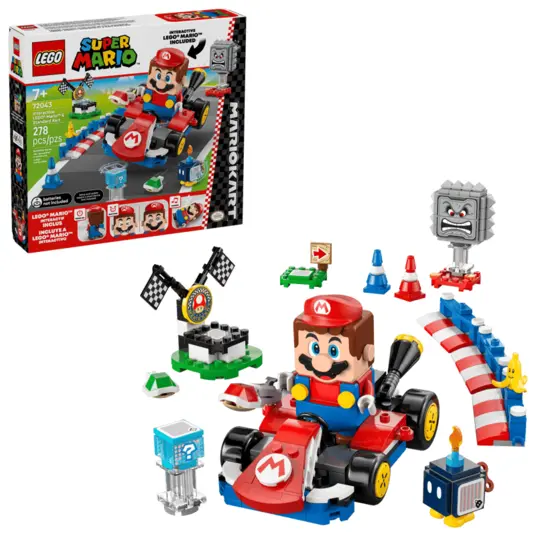 LEGO® 72043 Super Mario™ Mario Kart™ – interaktiivne LEGO® Mario™ ja Standard Kart
