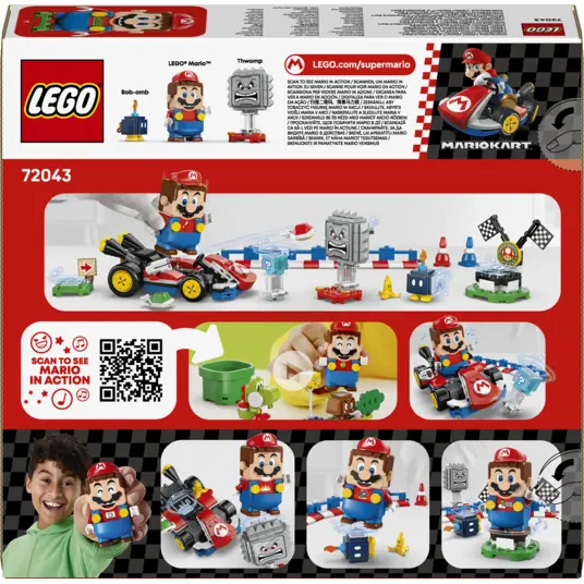 LEGO® 72043 Super Mario™ Mario Kart™ – interaktiivne LEGO® Mario™ ja Standard Kart