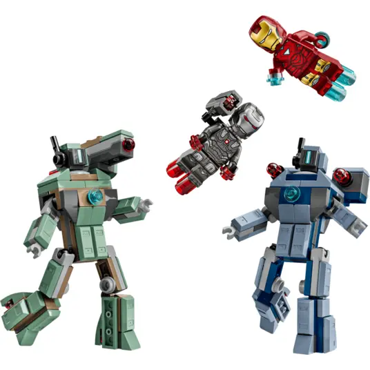 LEGO® 76320 ǀ Marvel Geležinis žmogus ir Karo mašina prieš „Hammer