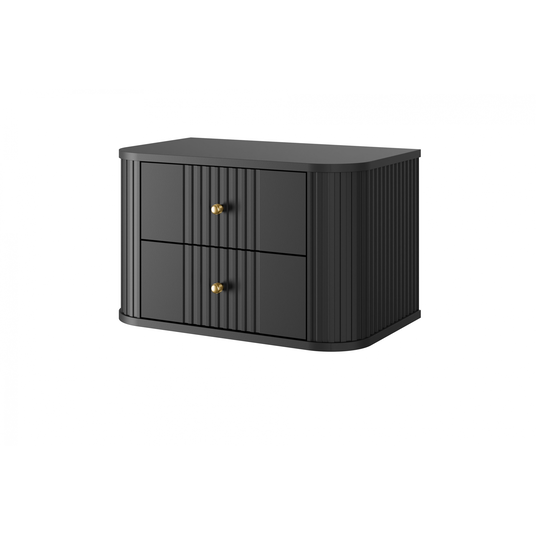 2 x VESPER NIGHT CUPBOARD 56 2SZ must mdf must mdf kuldne käepide rippkapp