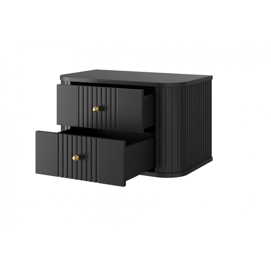 2 x VESPER NIGHT CUPBOARD 56 2SZ must mdf must mdf kuldne käepide rippkapp