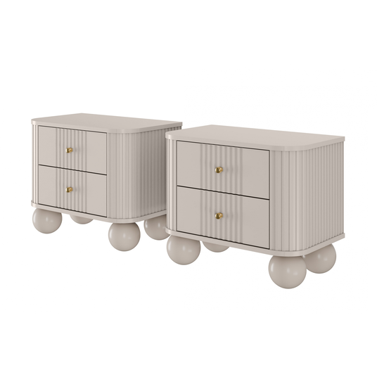 2 x VESPER öökapp 56 2SZ cashmere mdf cashmere kuldsed käepidemed jalad pallid