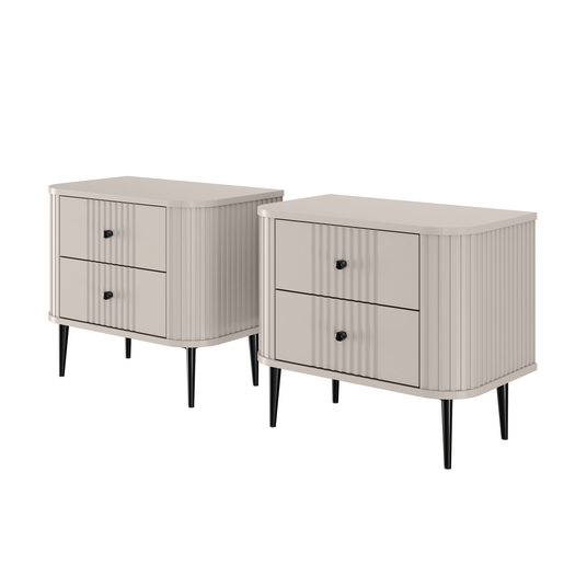 2 x VESPER SZAFKA NOCNA 56 2SZ kašmyras mdf kašmyras juodoji oda