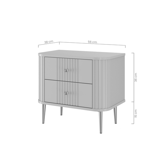2 x VESPER SZAFKA NOCNA 56 2SZ kašmyras mdf kašmyras juodoji oda