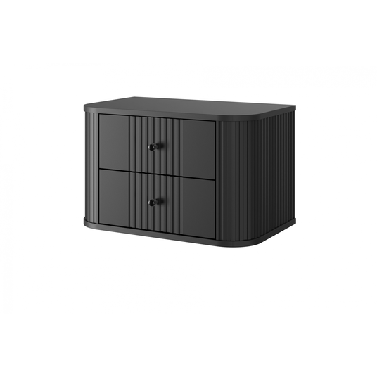 2 x VESPER NIGHT CUPBOARD 56 2SZ must mdf must käepide rippkapp