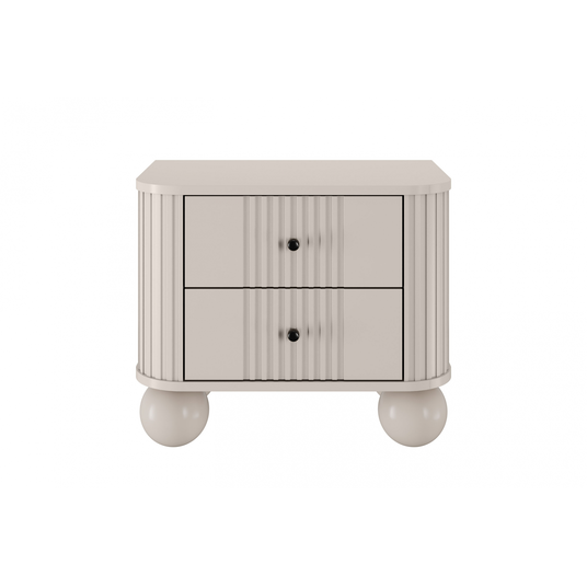2 x VESPER öökapp 56 2SZ cashmere mdf cashmere mustad käepidemed jalad pallid