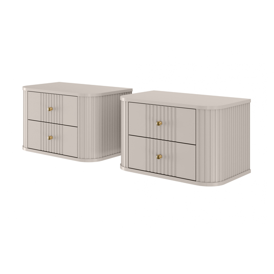 2 x VESPER öökapp 56 2SZ cashmere mdf cashmere kuldsed hoidjad ripatsid