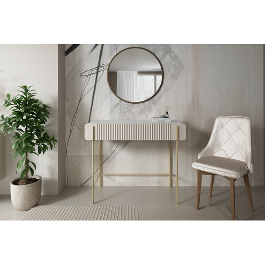 Riietuslaud Malmi - Cashmere / Crema Bianca / Kuldsed jalad