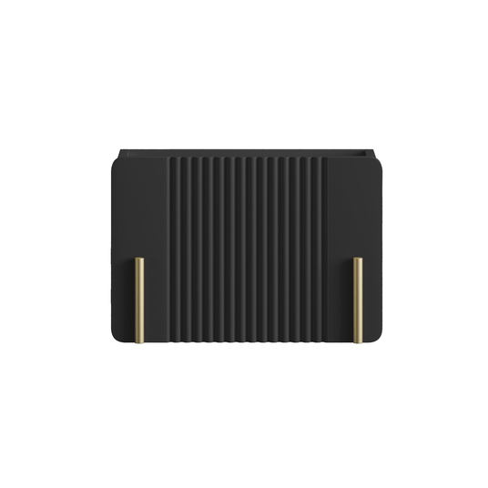 Wall Mounted Night Stand Malmi - Black / Gold