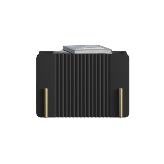 Wall Mounted Night Stand Malmi - Black / Gold