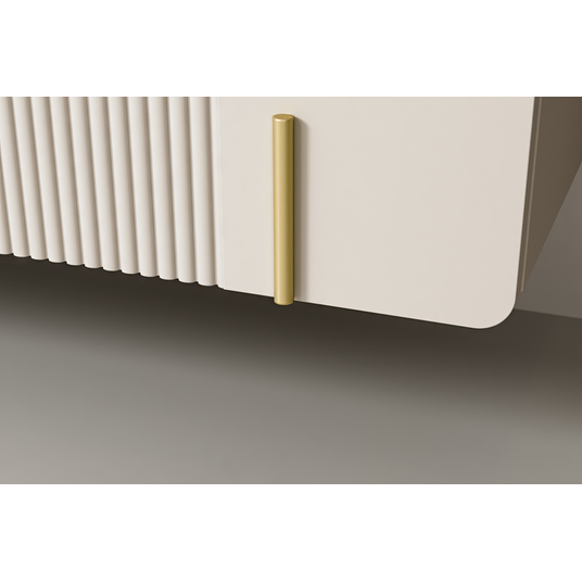 Chest Of Doors Wall Mounted Malmi 200 Cm - Cashmere / Crema Bianca / Gold