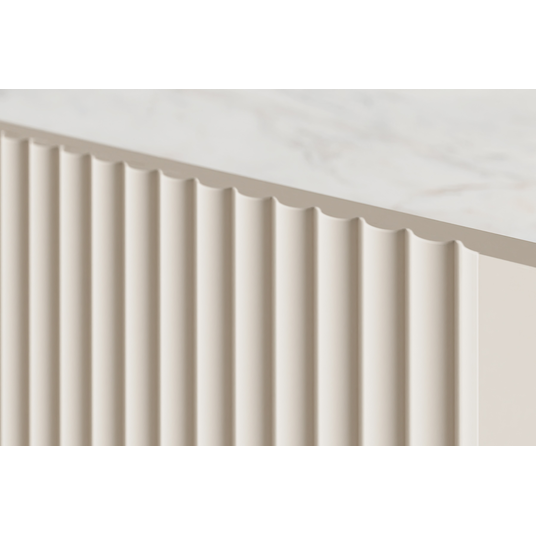 Chest Of Doors Wall Mounted Malmi 200 Cm - Cashmere / Crema Bianca / Gold