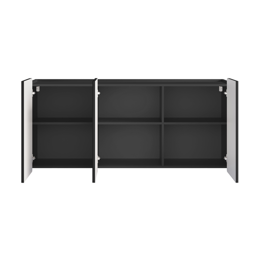 Chest Of Doors Wall Mounted Malmi 150 Cm - Black / Gold