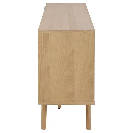 Marte sideboard, Top oak veneer white pigm, Base oak veneer white pigm, 180x40x75 cm