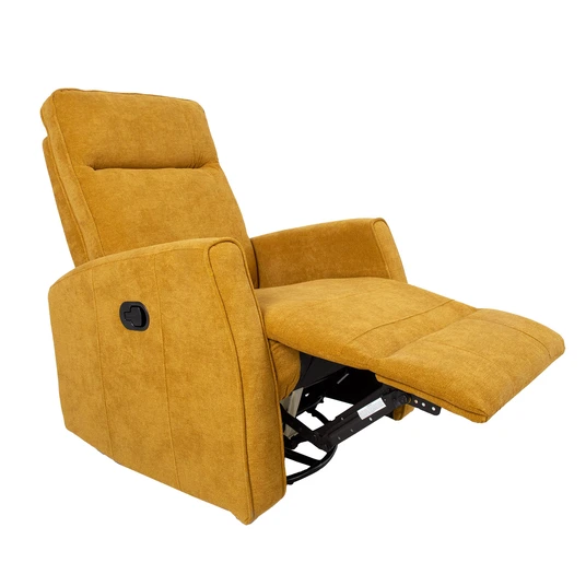 Tugitool EDDY kiikuv ja pöörlev manuaalne recliner 76x96xH103cm, kollane