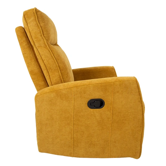 Tugitool EDDY kiikuv ja pöörlev manuaalne recliner 76x96xH103cm, kollane